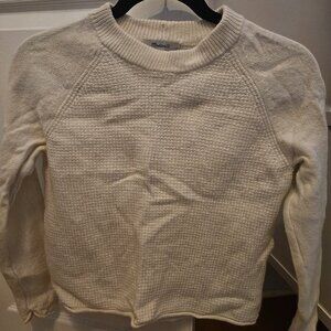 Madewell White Checkered Sweater